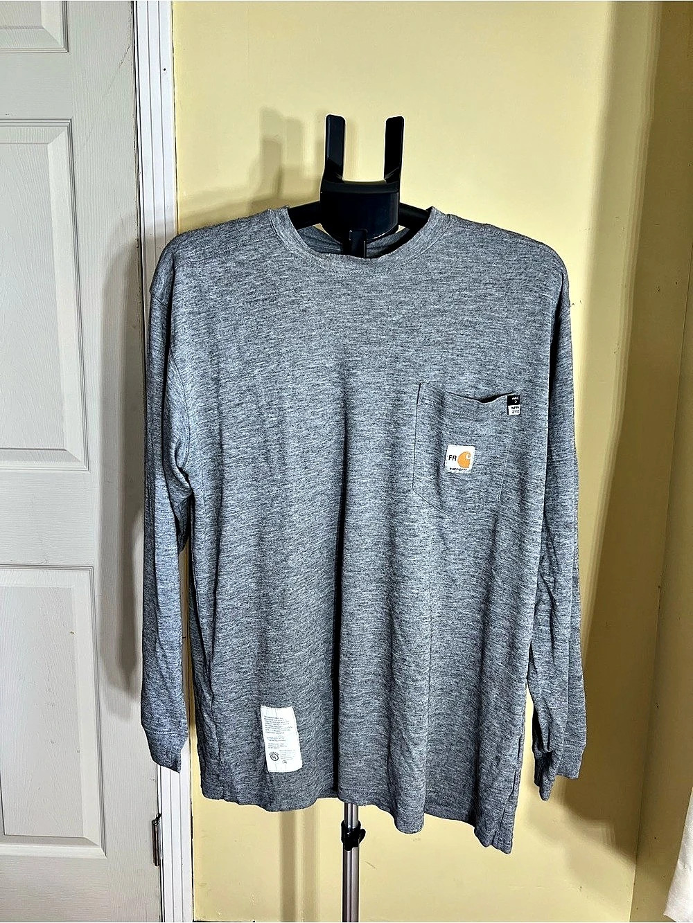 Carhartt FR Men’s Large Regular Long Sleeve T-Shirt – Gray – Style 297-31